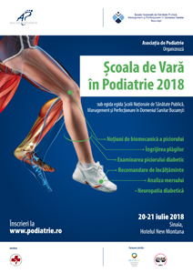 Școala de Vară în Podiatrie: 20-21 iulie, Sinaia