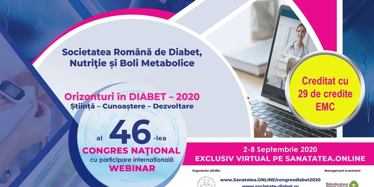 Participare numeroasă la Congresul Național al Societății Române de Diabet, Nutriție și Boli Metabolice 2020