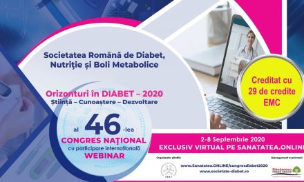 Participare numeroasă la Congresul Național al Societății Române de Diabet, Nutriție și Boli Metabolice 2020