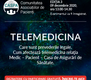 Serviciile de telemedicină și modurile de decontare: subiectul celei de-a treia întâlniri digitale a Comunității Asociațiilor de Pacienți – Caspa.ro