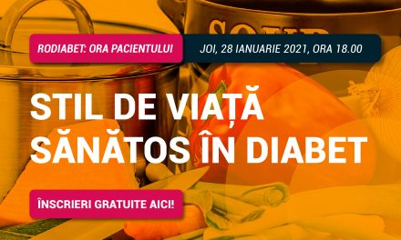 Stil de viață sănătos în diabet: tema întâlnirii Ora Pacientului RoDiabet din 28 ianuarie 2021