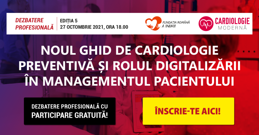 CardiologieModerna.ro: Pe 27 octombrie discutăm despre noul ghid de cardiologie preventivă