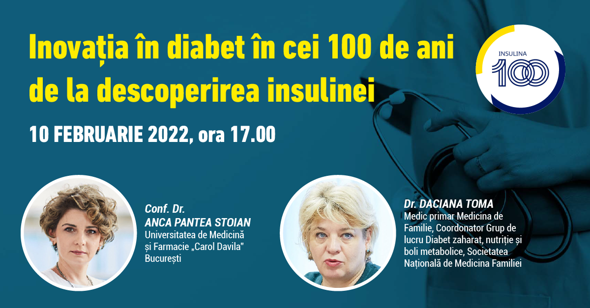 Despre drumul de 100 de ani al inovațiilor în diabet, la întâlnirea Rodiabet de joi, 10 februarie