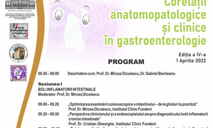 Ultimele zile de înscriere la Cursul „Corelații Anatomopatologice și Clinice în Gastroenterologie”