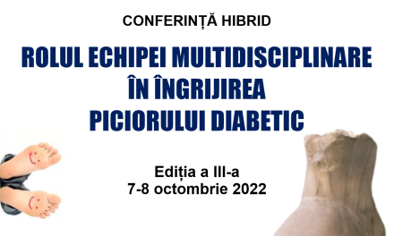 Rolul echipei multidisciplinare în îngrijirea piciorului diabetic, ediția a III-a, 7 – 8 octombrie, Online / Cluj-Napoca