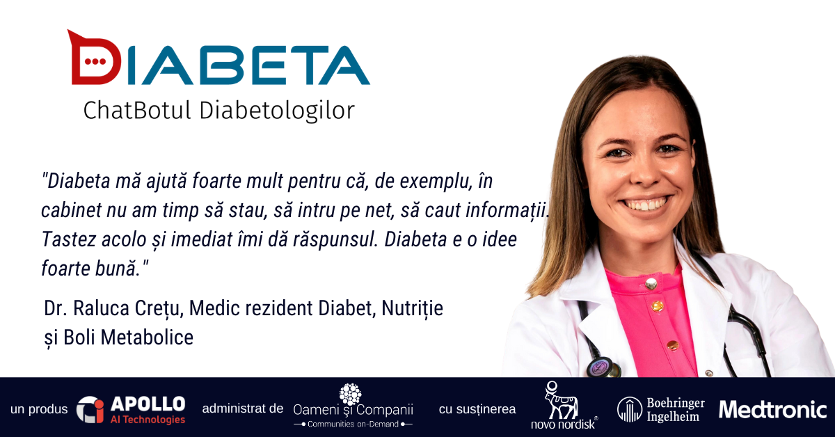 Dr. Raluca Crețu: Diabeta este o idee foarte bună