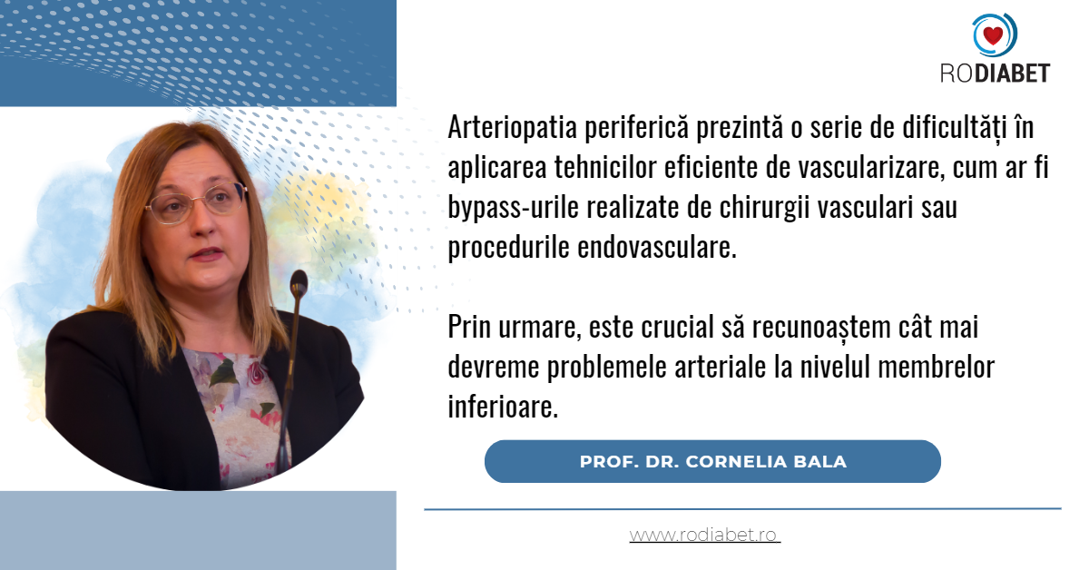 Prof. Dr. Cornelia Bala: Arteriopatia periferică, o complicație gravă asociată diabetului
