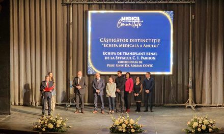 Echipa de transplant renal de la Spitalul C. I. Parhon, desemnată “Echipa Medicală a Anului” la Gala Colegiului Medicilor Iași