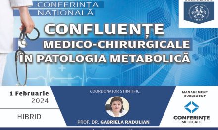“Confluențe medico-chirurgicale în patologia metabolică”, 1 februarie 2024