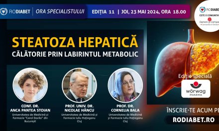 Săptămâna viitoare discutăm despre Steatoza hepatică la Ora Specialistului Rodiabet