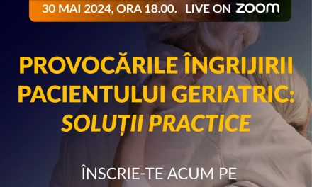 Despre îngrijirea pacientului geriatric la Ora Specialistului din 30 mai, ora 18.00