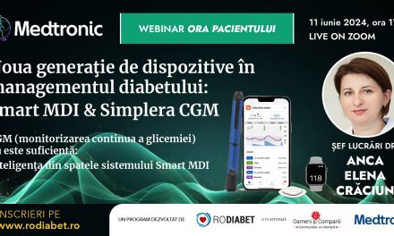 S-au deschis înscrierile la Ora Pacientului RoDiabet: ”Noua generație de dispozitive în managementul diabetului -Smart MDI & Simplera CGM”, din 11 iunie