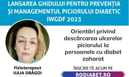 Iulia Drăgoi, Fizioterapet: Dacă ne familiarizăm cu conceptul de ”boală” a piciorului diabetic, putem face pași măreți spre reducerea riscului de amputație