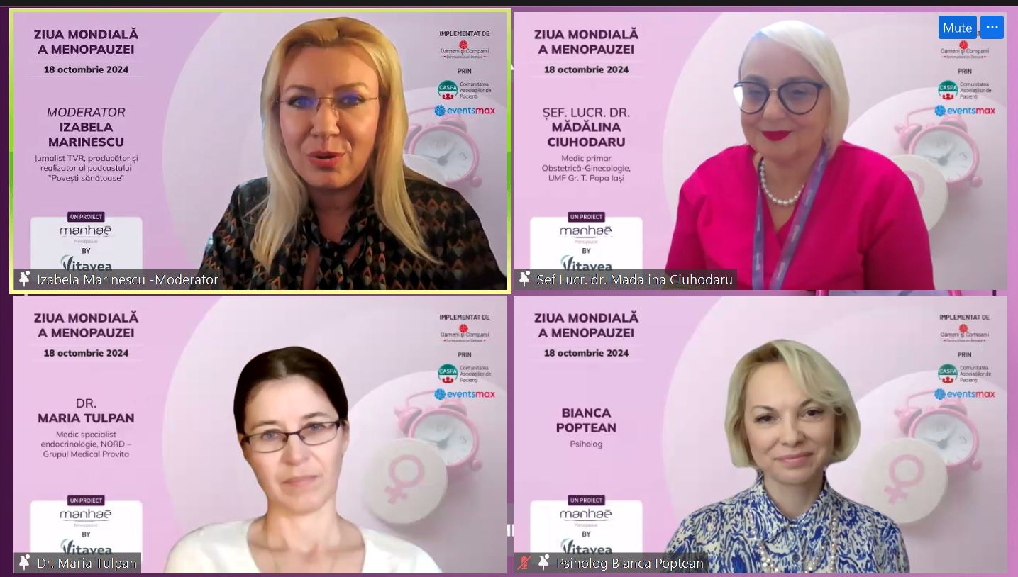 webinar Caspa dedicat Zilei Mondiale a Menopauzei