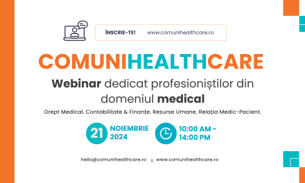 ComuniHealthCare – Webinarul dedicat profesioniștilor din domeniul medical, pe 21 noiembrie – utilizează codul exclusiv de reducere