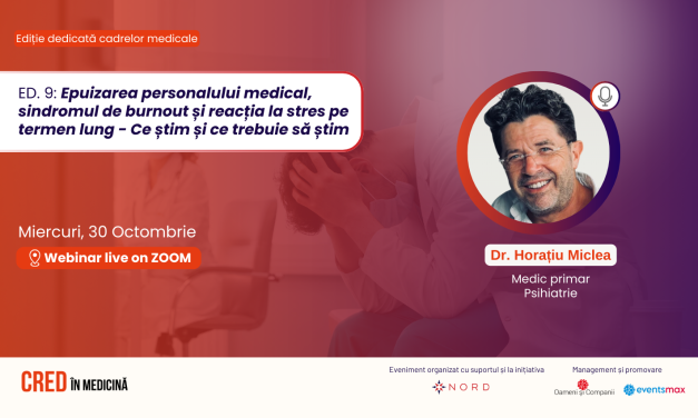 Dr. Horațiu Miclea, Medic primar Psihiatrie: Burnout-ul reprezintă o «colecție» de semne și de simptome psihice si somatice care se regrupează într-un sindrom